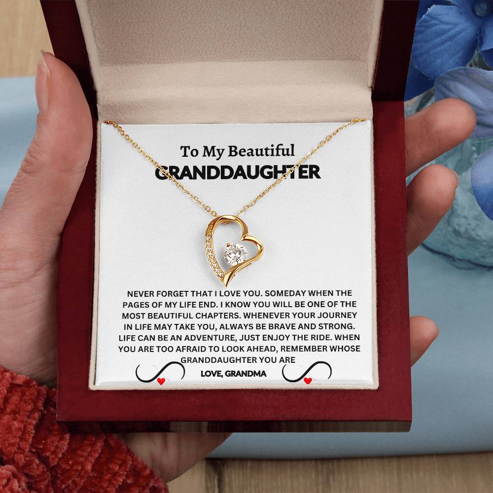 To My Beautiful Grand Daughter, I Love You Necklace
