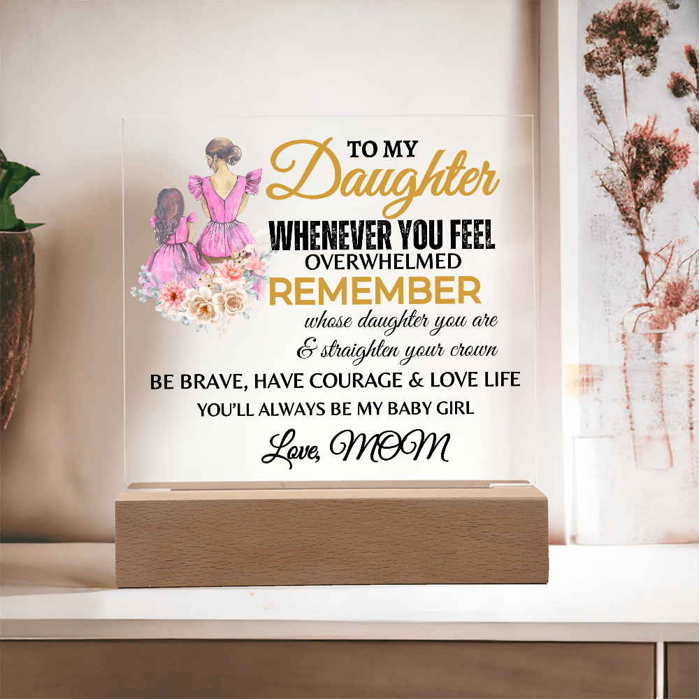 To My Daughter Graduation Gift- Acrylic square plaque