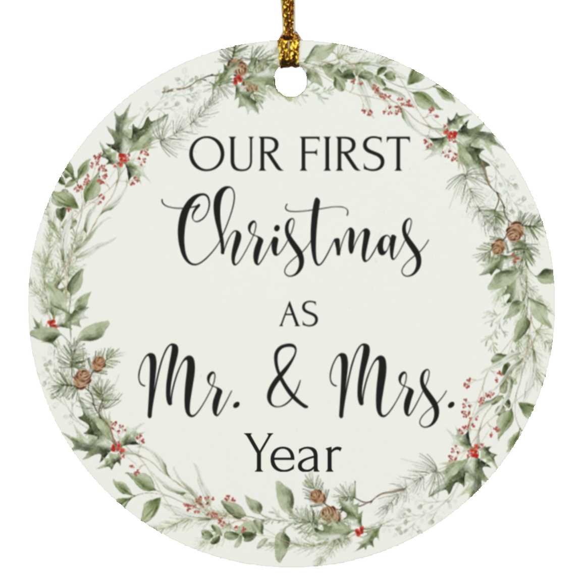 Our First Personalized Christmas Ornament