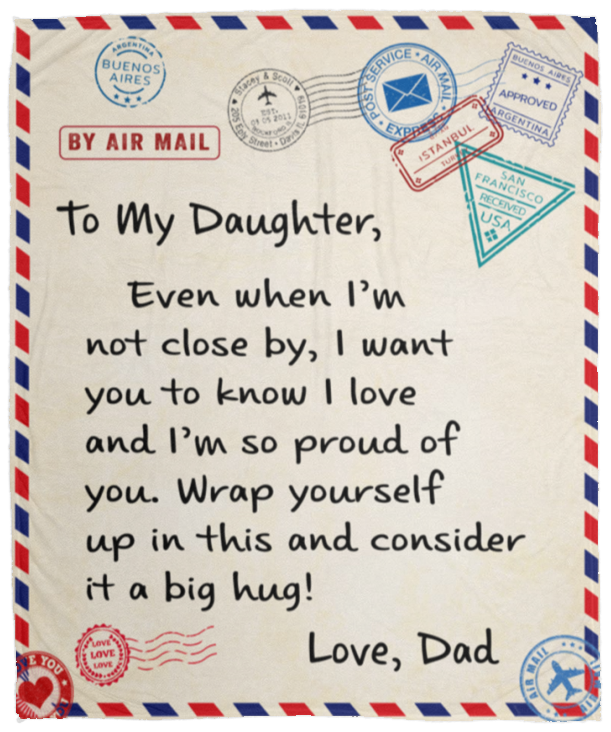 To My Daughter Air Mail Blanket