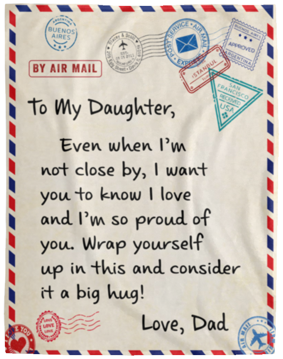 To My Daughter Air Mail Blanket