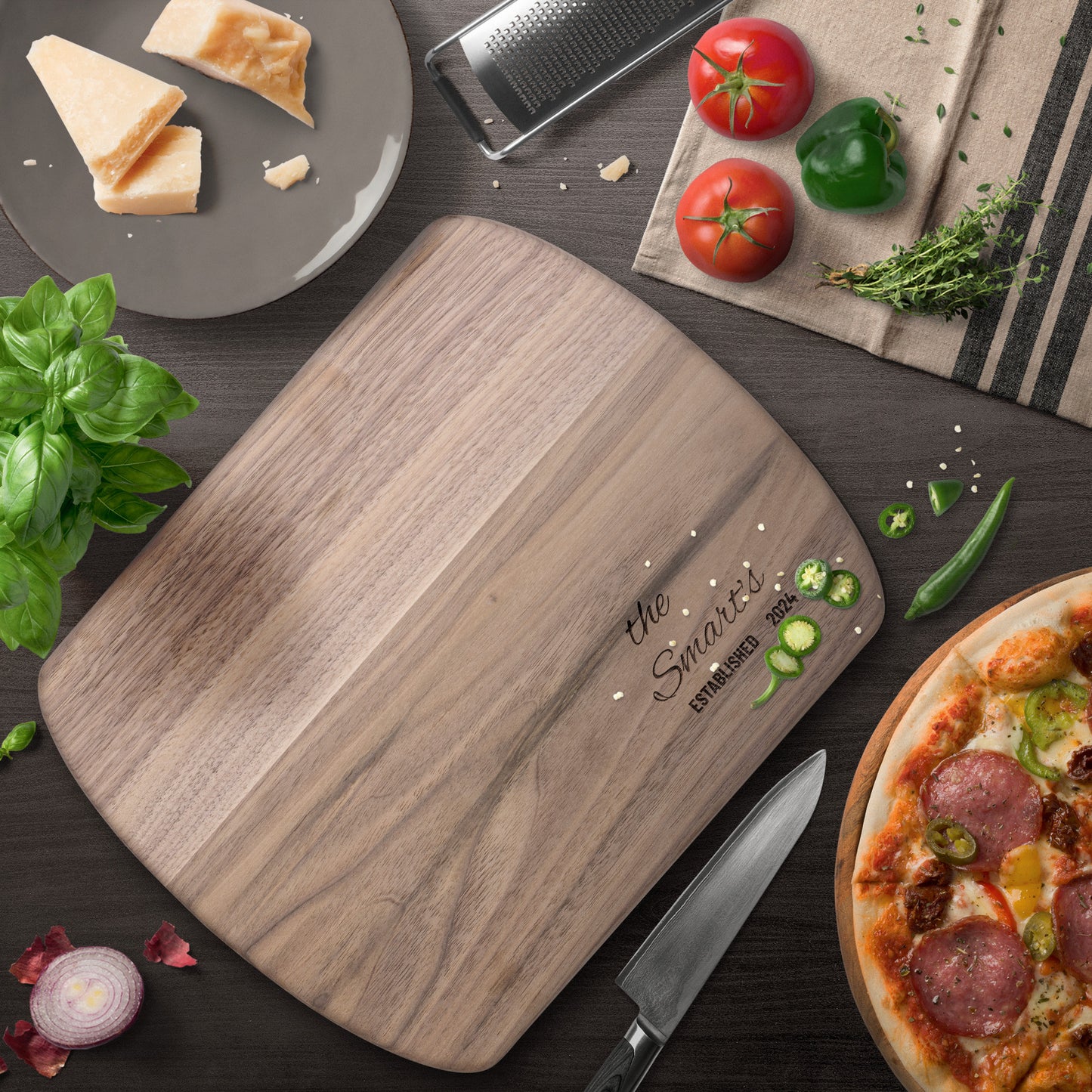 Hardwood Oval Cutting Board
