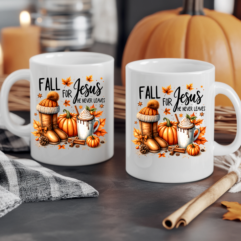 Fall For Jesus 11oz White Mug