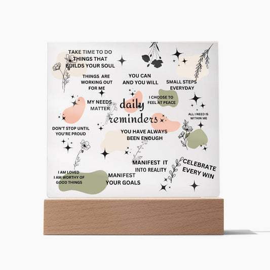 Daily Affirmations Acrylic Plaque