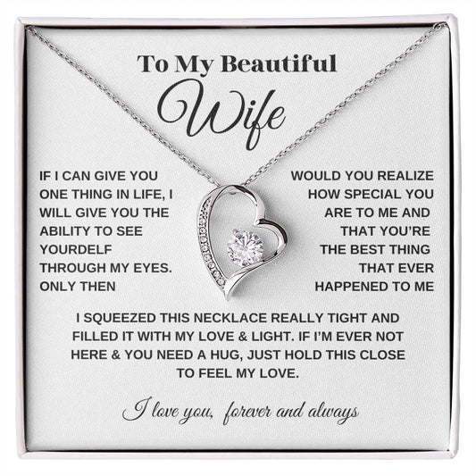 To My Beautiful Wife I love You Necklace