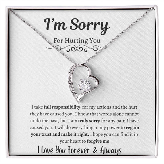 I'm Sorry Love Knot Necklace