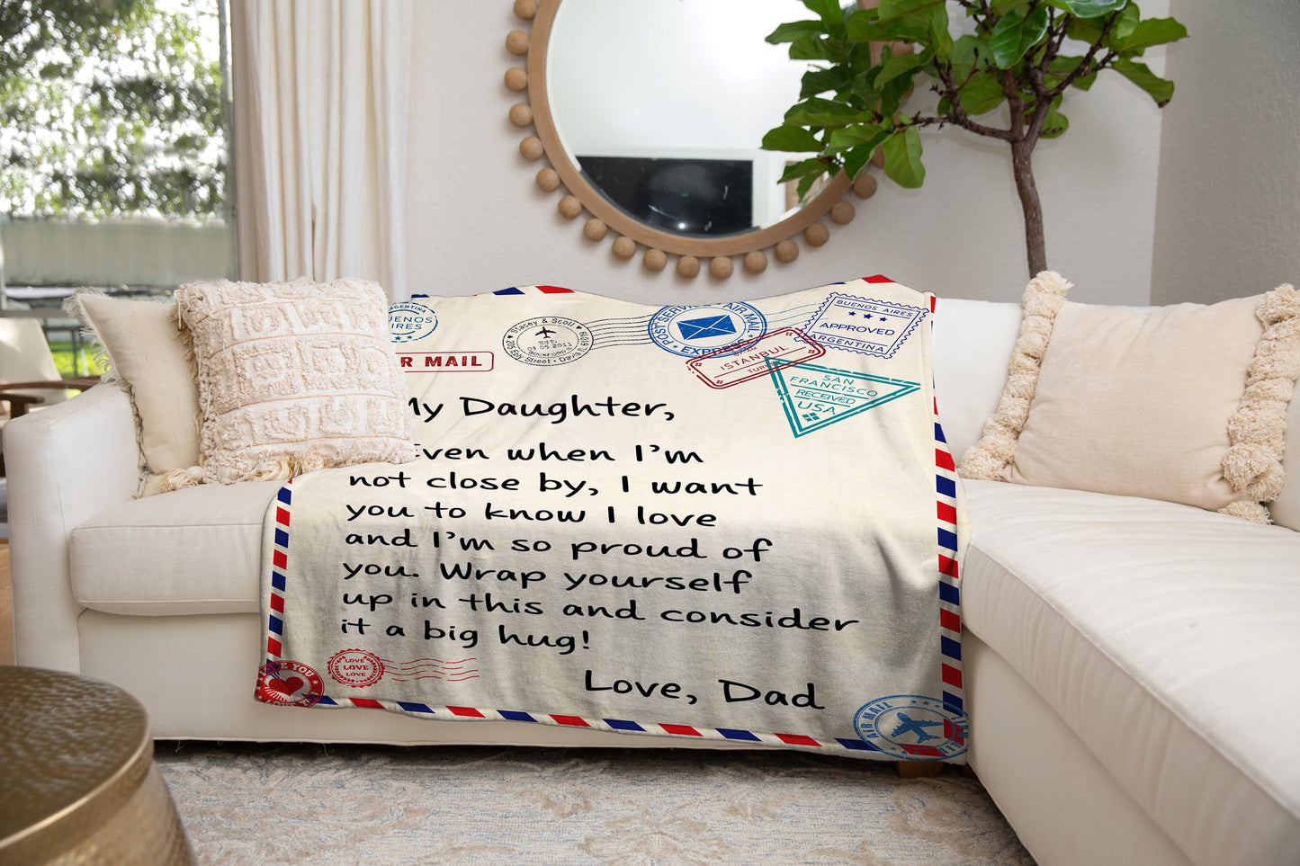 To My Daughter Air Mail Blanket